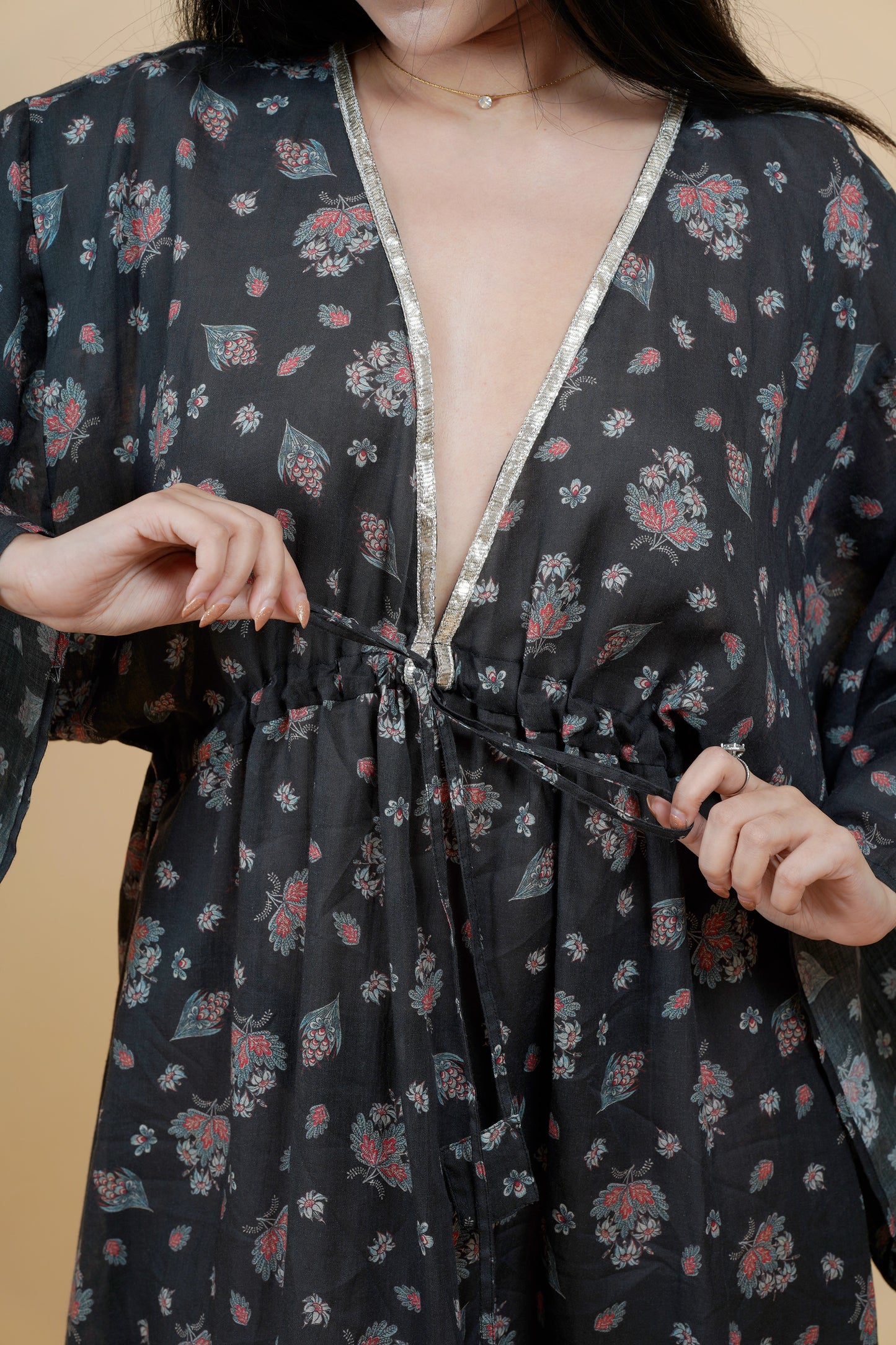 Soft Black Long Kaftan