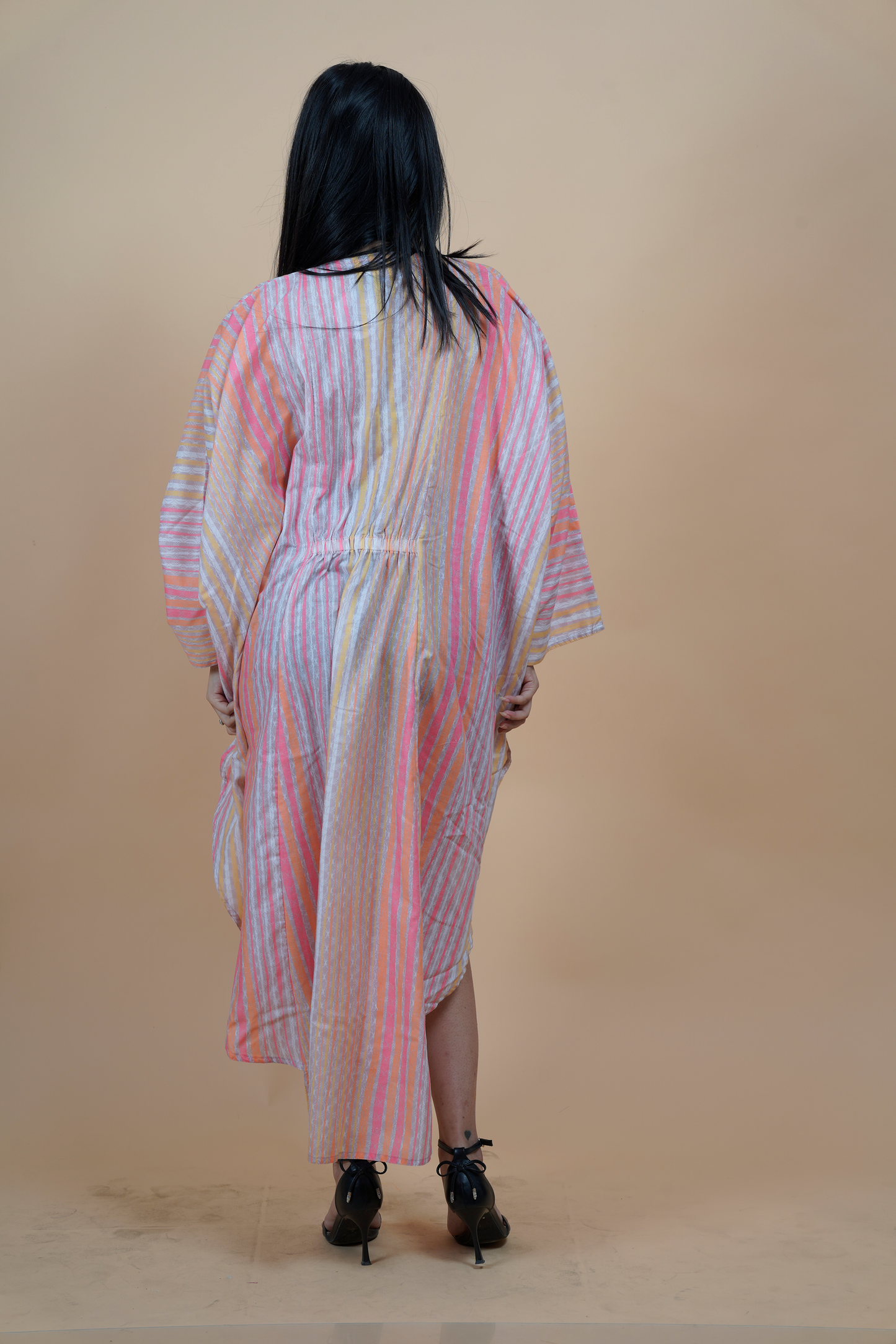 Pastel strip Swim Cover Up - Cotton Slub