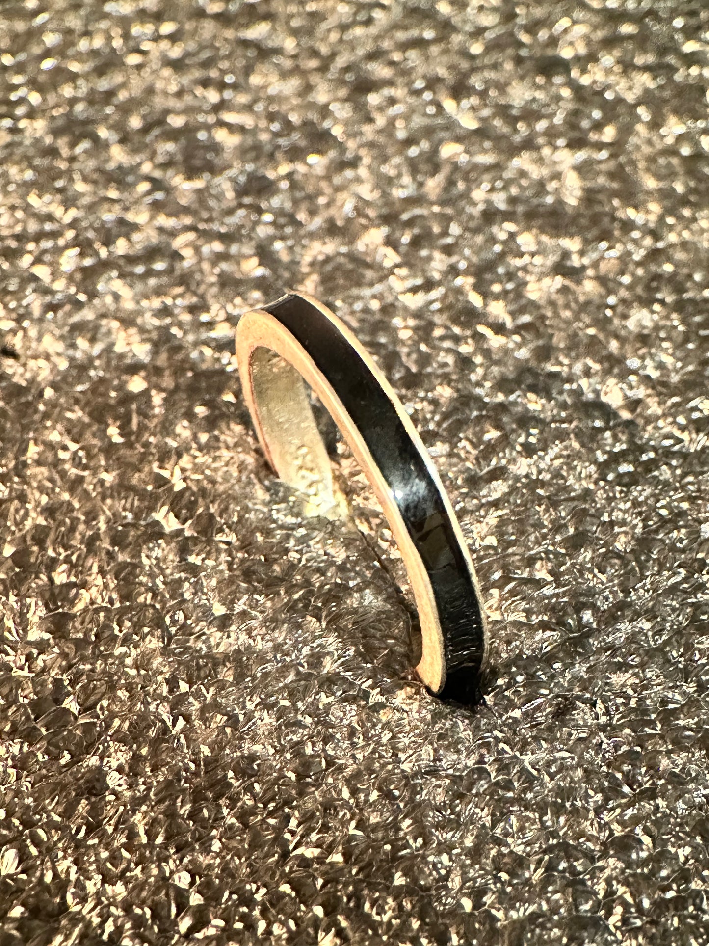 Enamel Band Black Ring