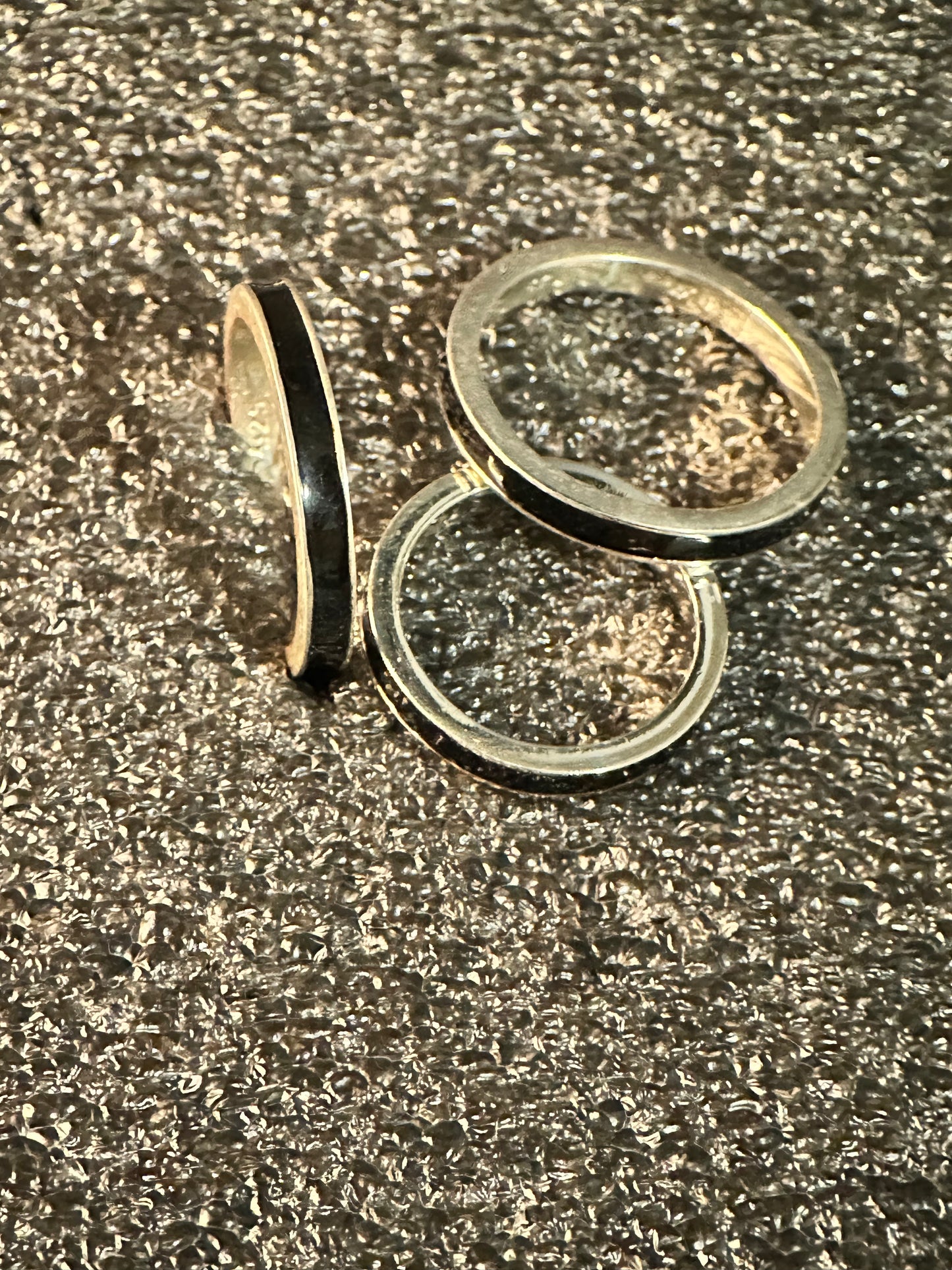 Enamel Band Black Ring