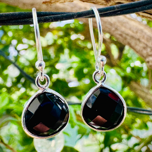 Black Onyx drop earrings
