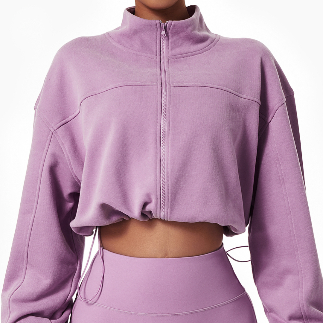 Lavender Crop Jacket for Women