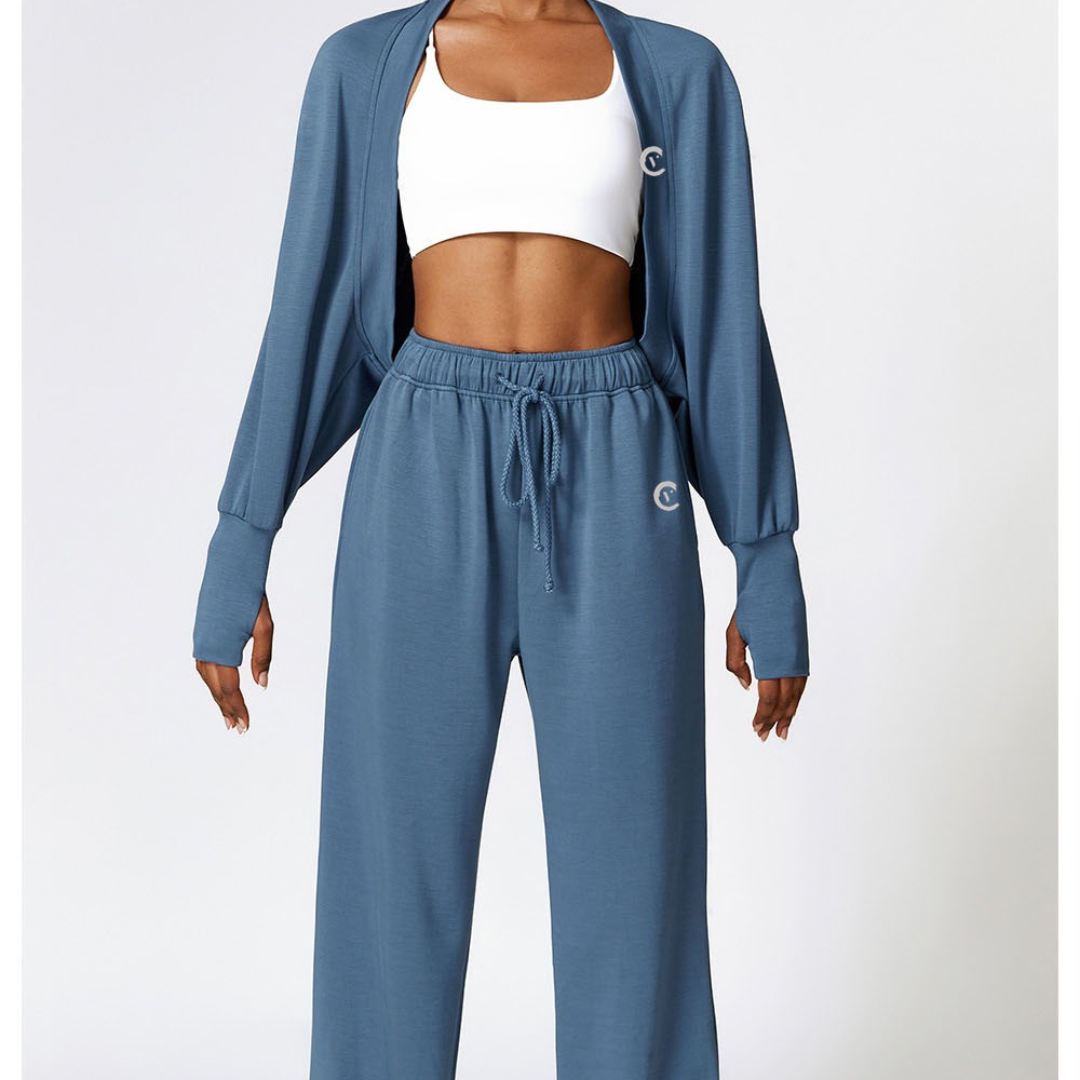 Blue Shrug + Pant