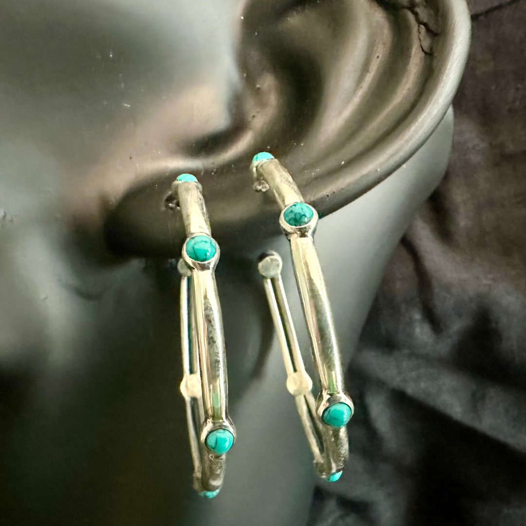 Mystical Turquoise Hoops