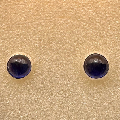 Ear Studs - Blue Sapphire Stone