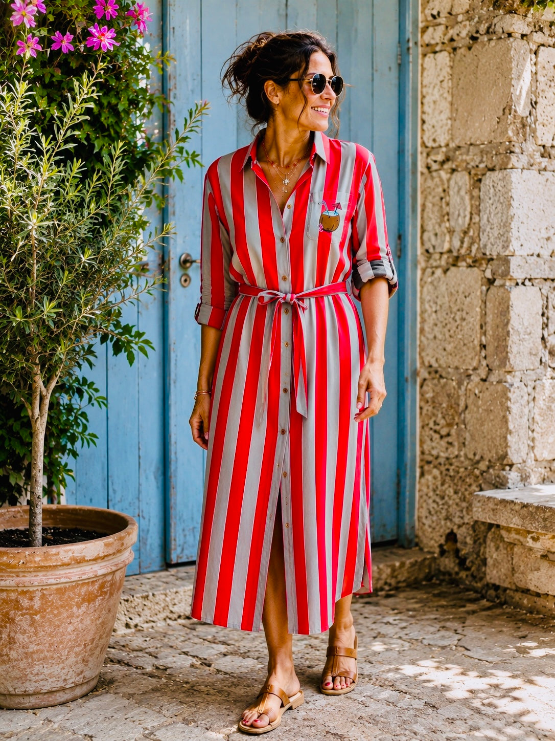 The Happy Hour Shirt Dress