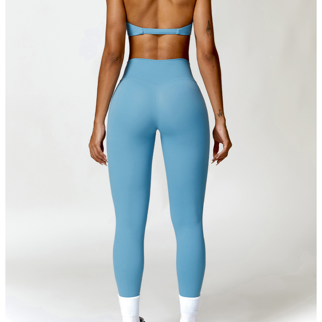 Blue Tummy Control Tights