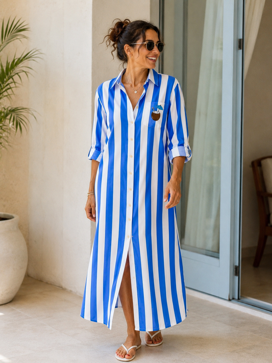 The Happy Hour Shirt Dress