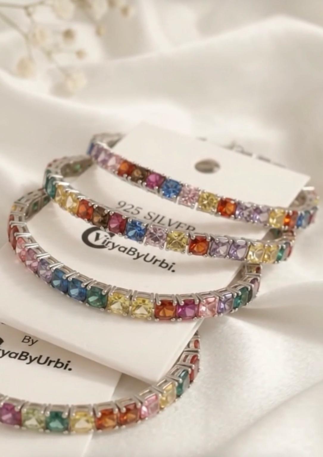 Kaleidoscope | 925 Sterling Silver Multicolor Bracelet