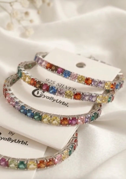 Kaleidoscope | 925 Sterling Silver Multicolor Bracelet