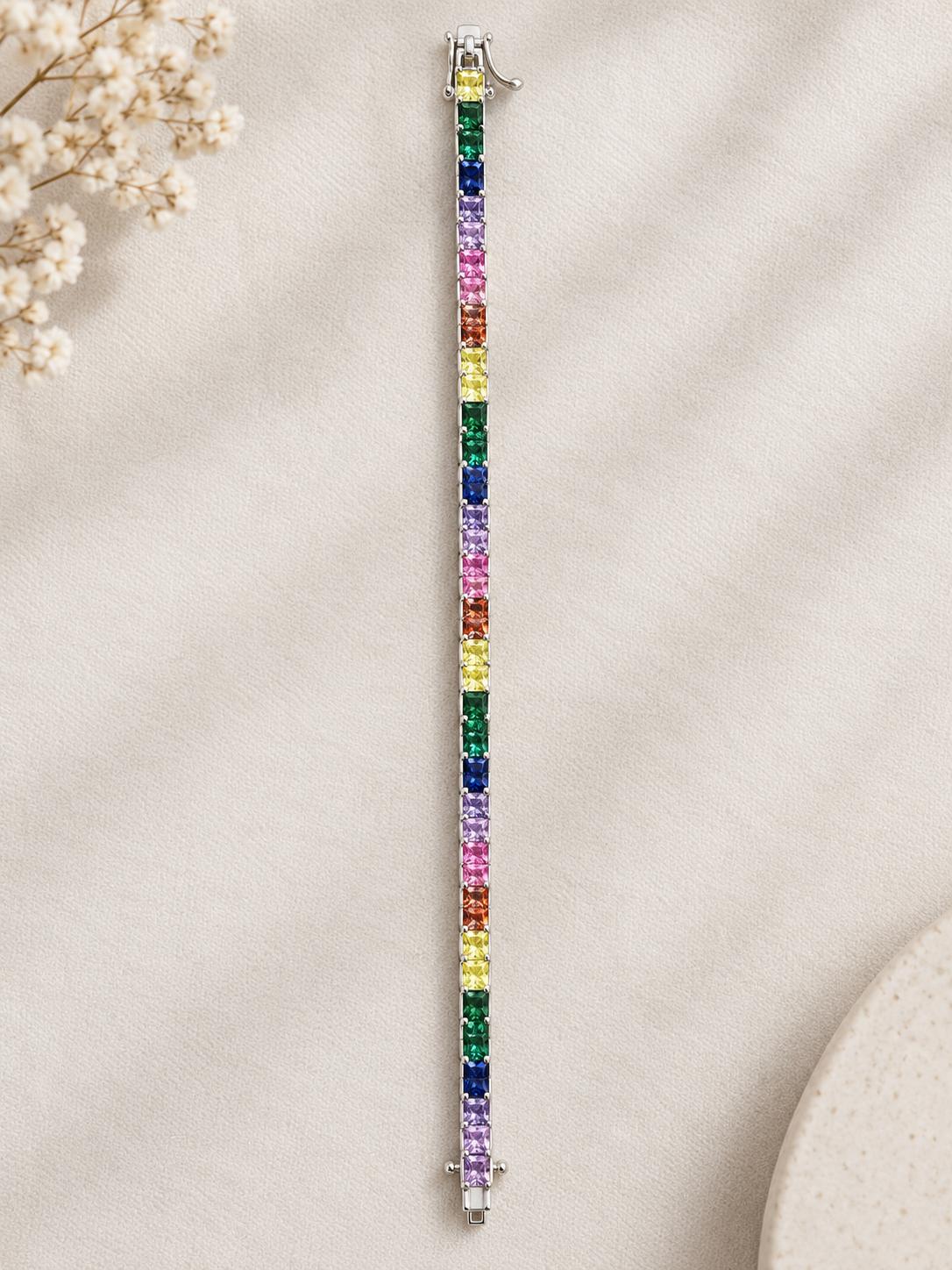 Kaleidoscope | 925 Sterling Silver Multicolor Bracelet