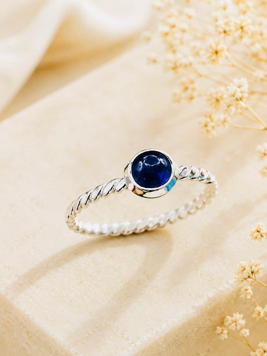 Sapphire Twisted Band ring