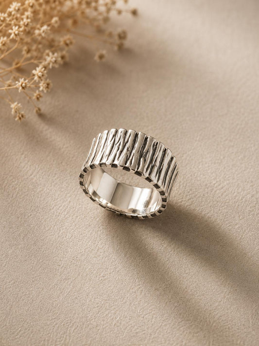BoldBrawn Silver Crest Ring