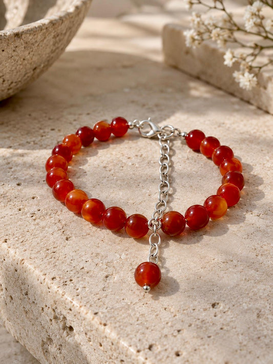 Carnelian Bead Bracelet