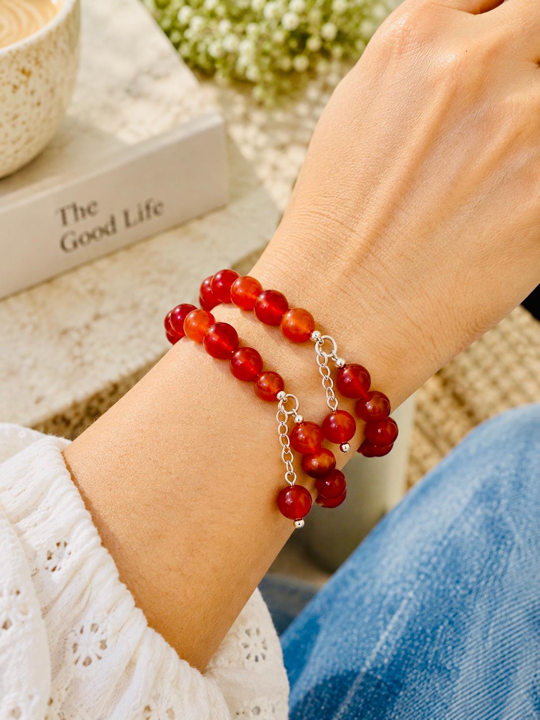 Carnelian Bead Bracelet