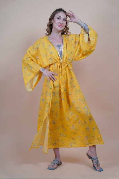 Long Kaftan - Marigold Yellow