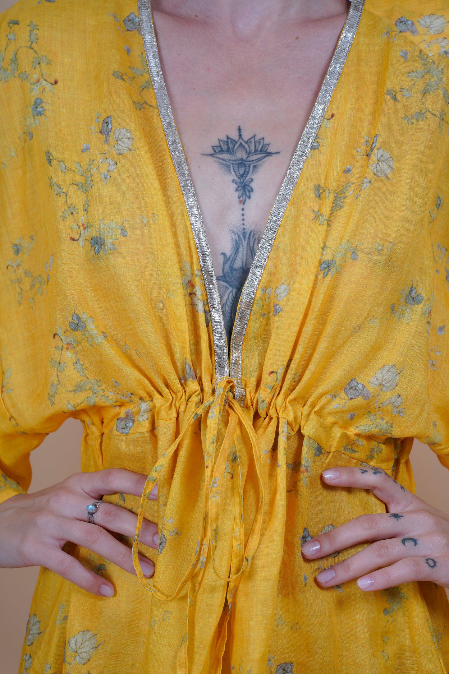 Long Kaftan - Marigold Yellow