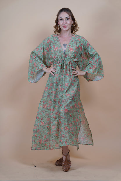 Long Kaftan - Aquagreen