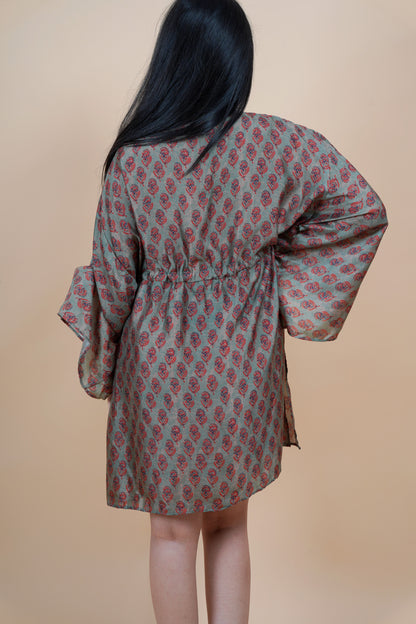 Mint Paisley Short Kaftan For Women