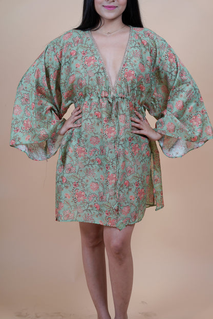 Short Kaftan - Aquagreen