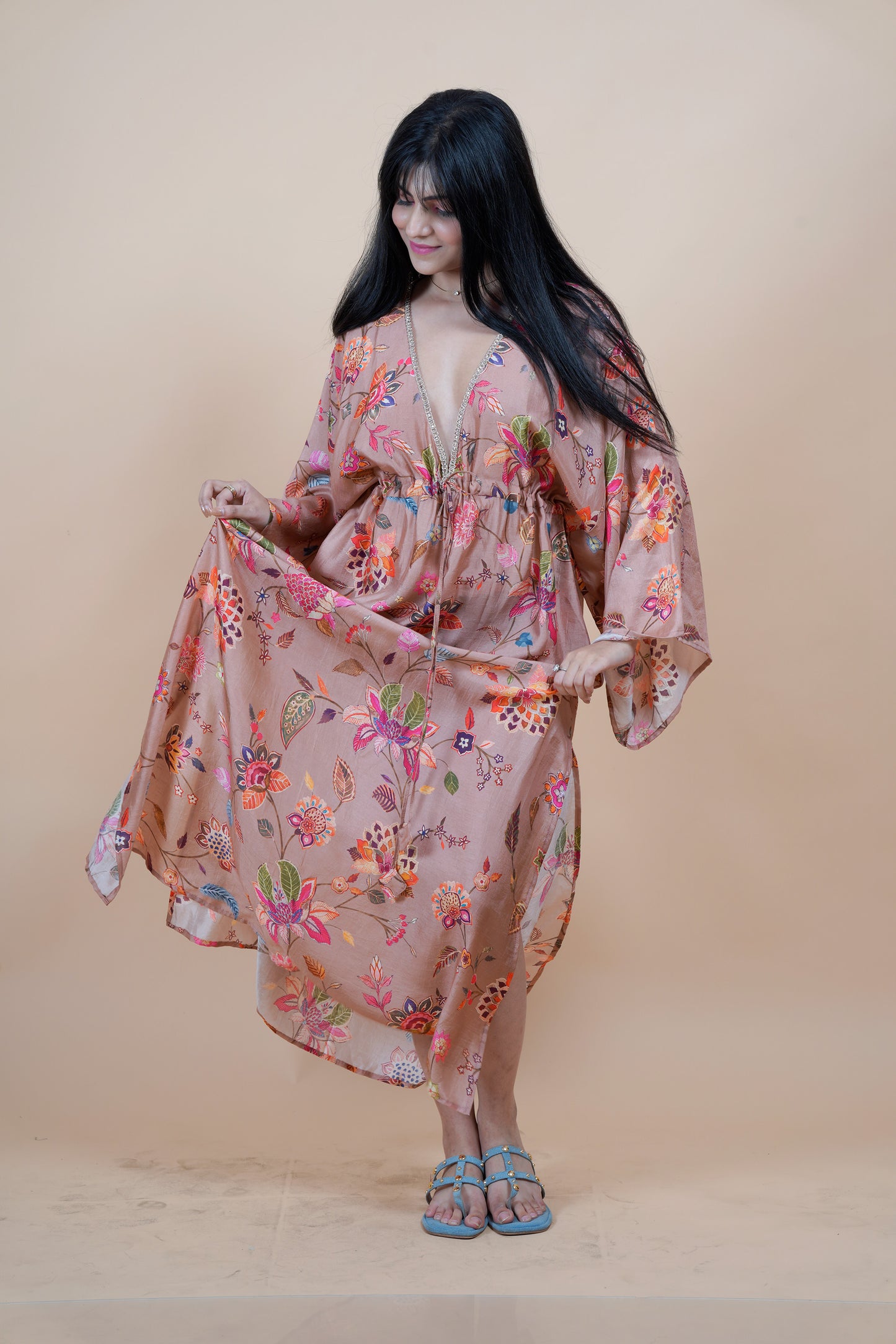 Long Kaftan - Onion Pink