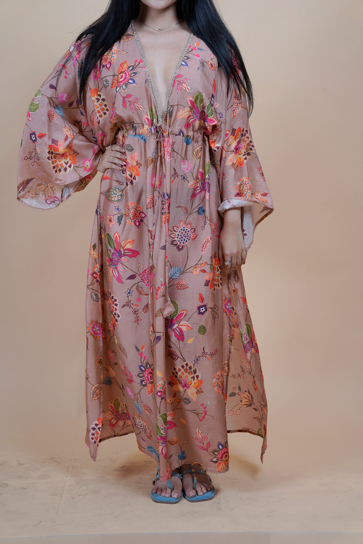 Long Kaftan - Onion Pink