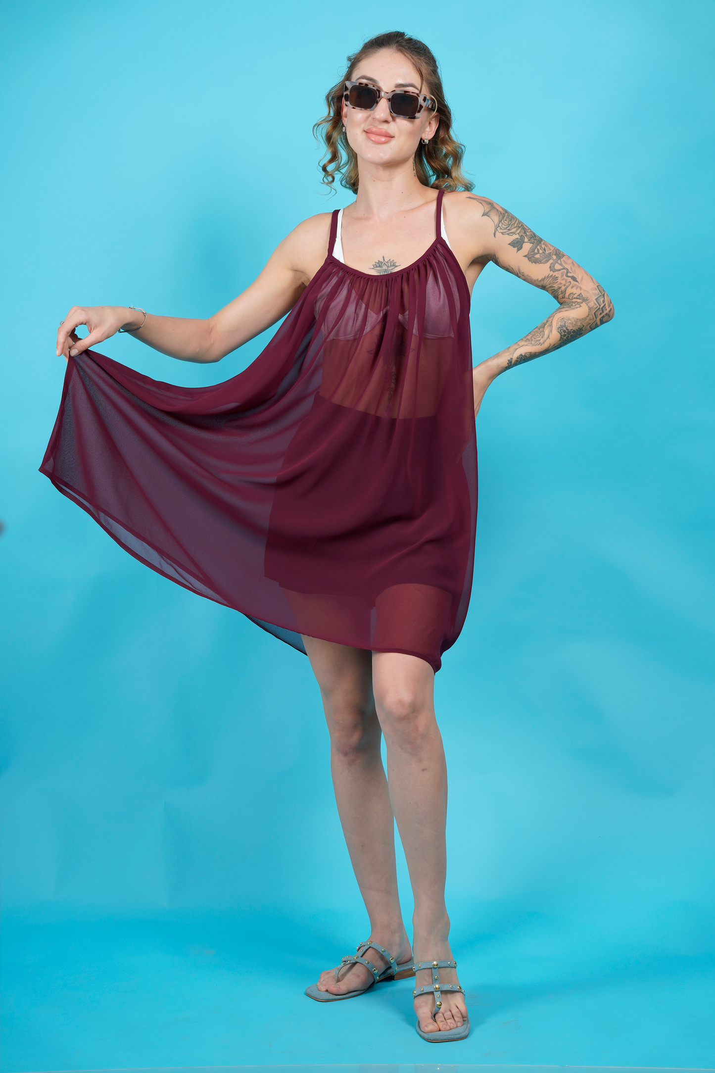 Swim Cover Up - Blackcurrant