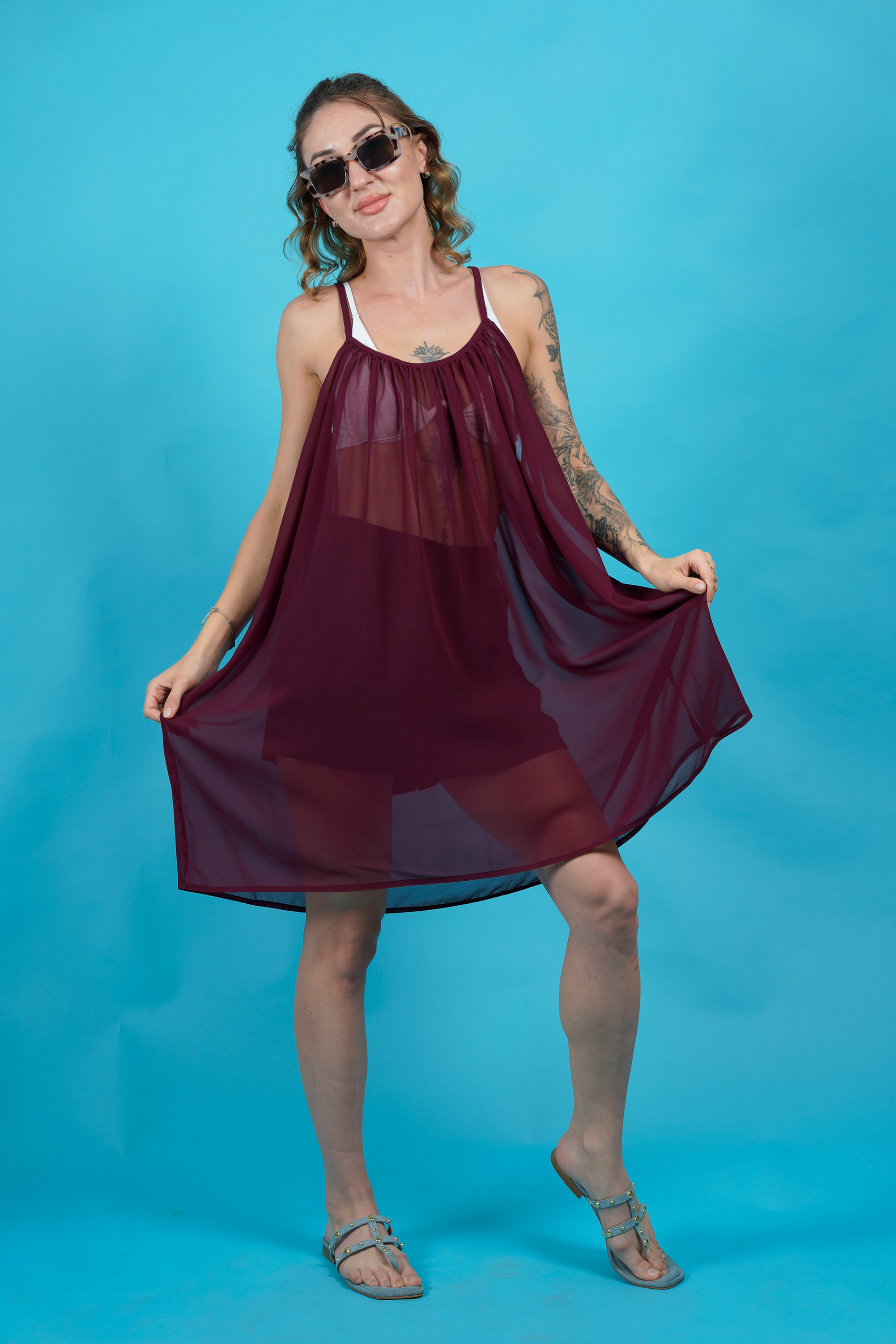 Swimsuit Cover Up - Blackcurrant