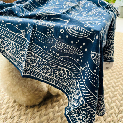 Indigo Fish Sarong