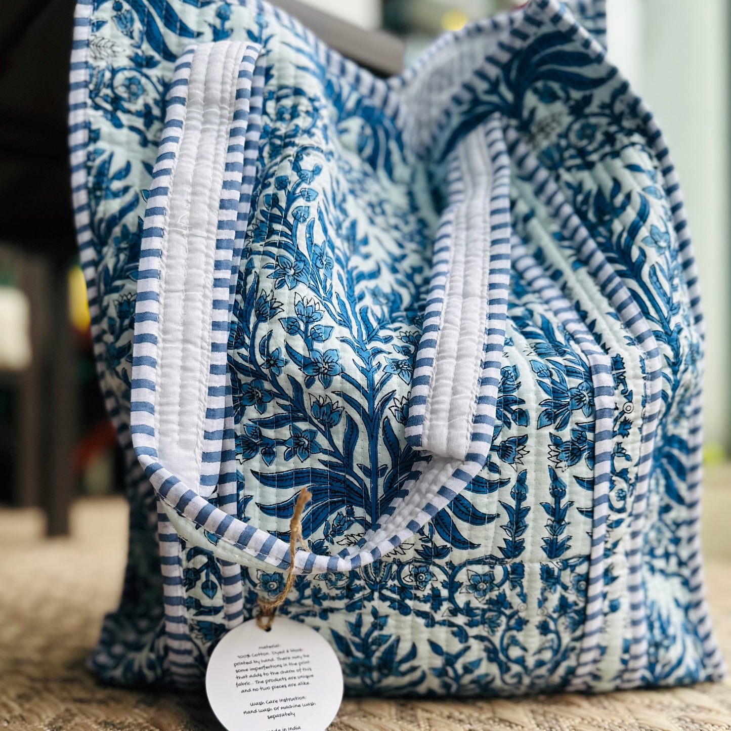 Indigo Blue Beach Bag