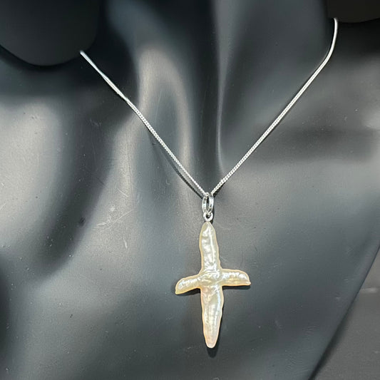 Pearl Cross Pendant