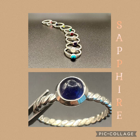 Sapphire Twisted Band ring