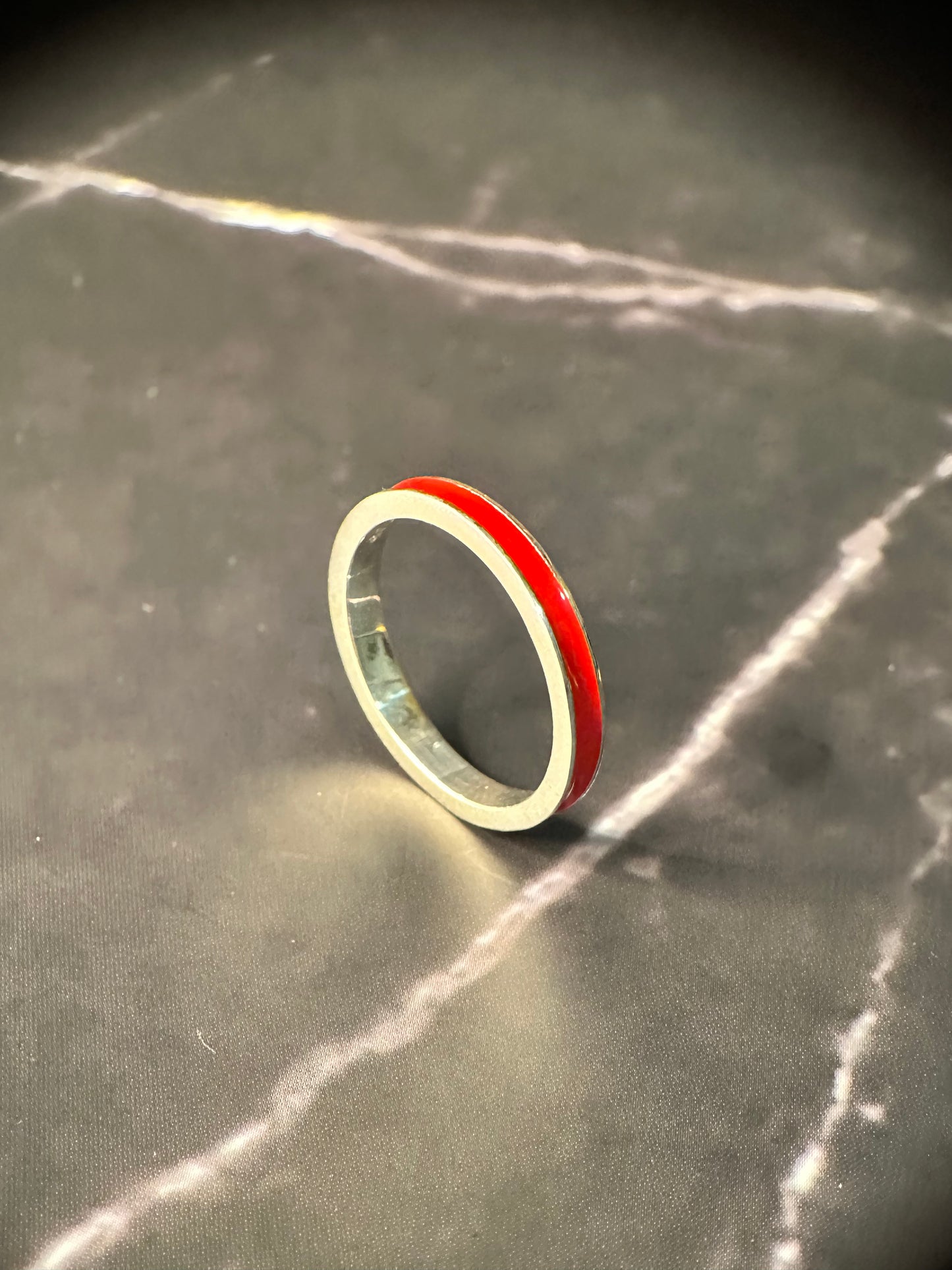 Enamel Band Red Ring