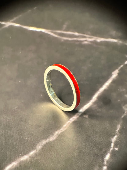 Enamel Band Red Ring