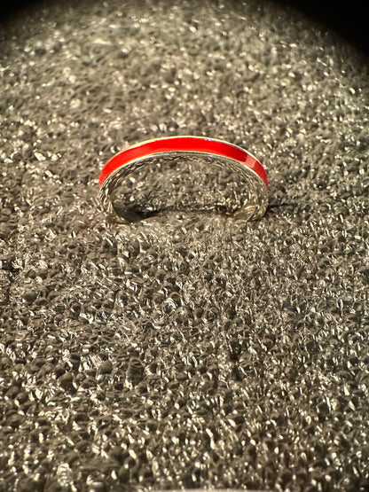 Enamel Band Red Ring