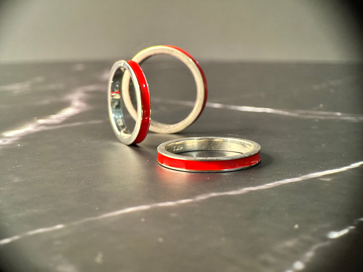 Enamel Band Red Ring
