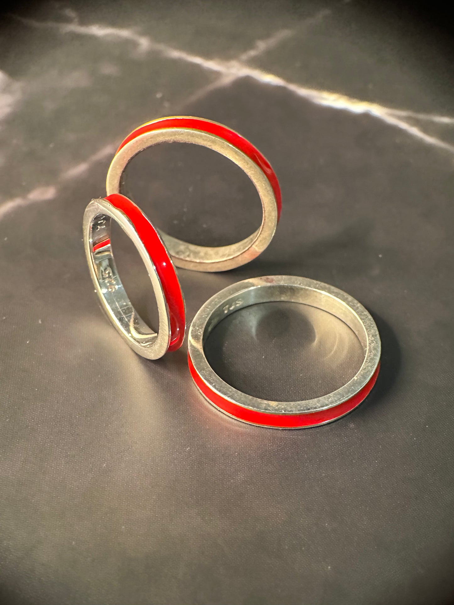 Enamel Band Red Ring