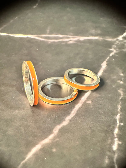 Enamel Band Orange Ring