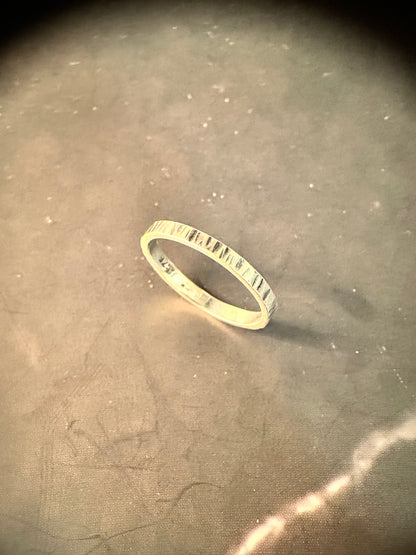 Narrow Hammered Ring 2 mm