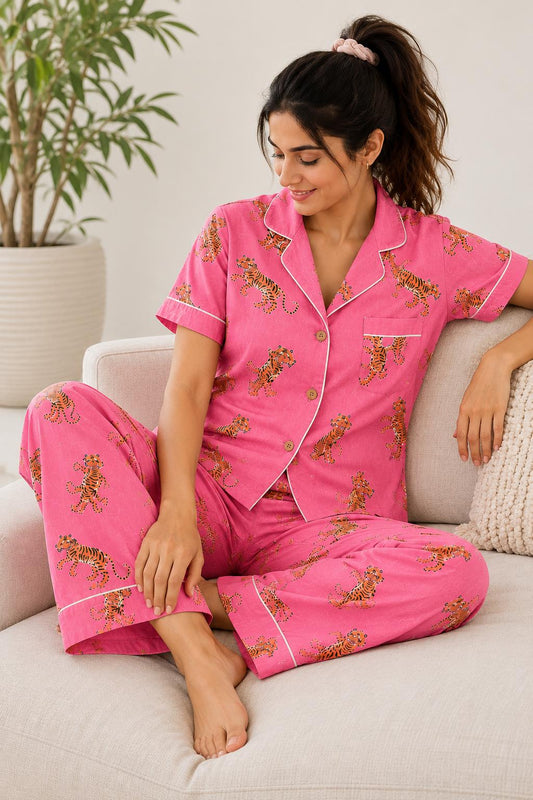 Tiger Tales Long PJ - Sunset Pink