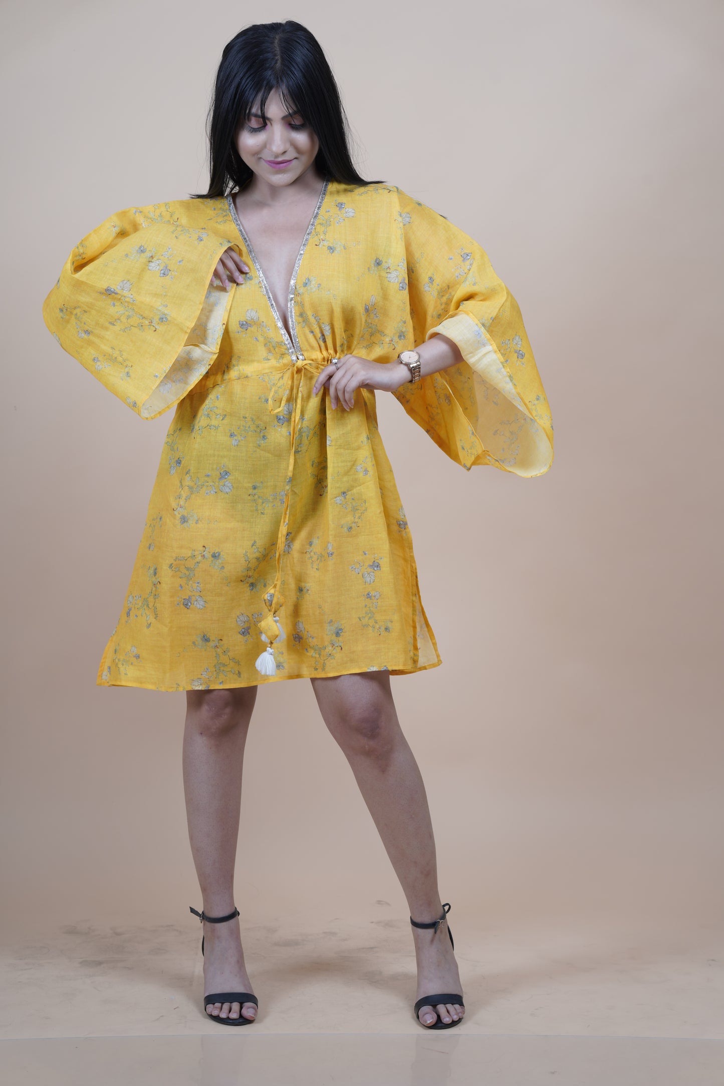 Marigold Yellow Short Kaftan