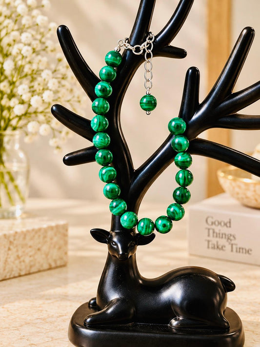 Malachite Bead Bracelet