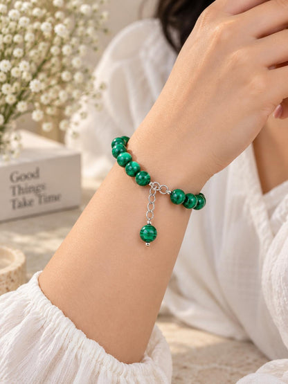 Malachite Bead Bracelet