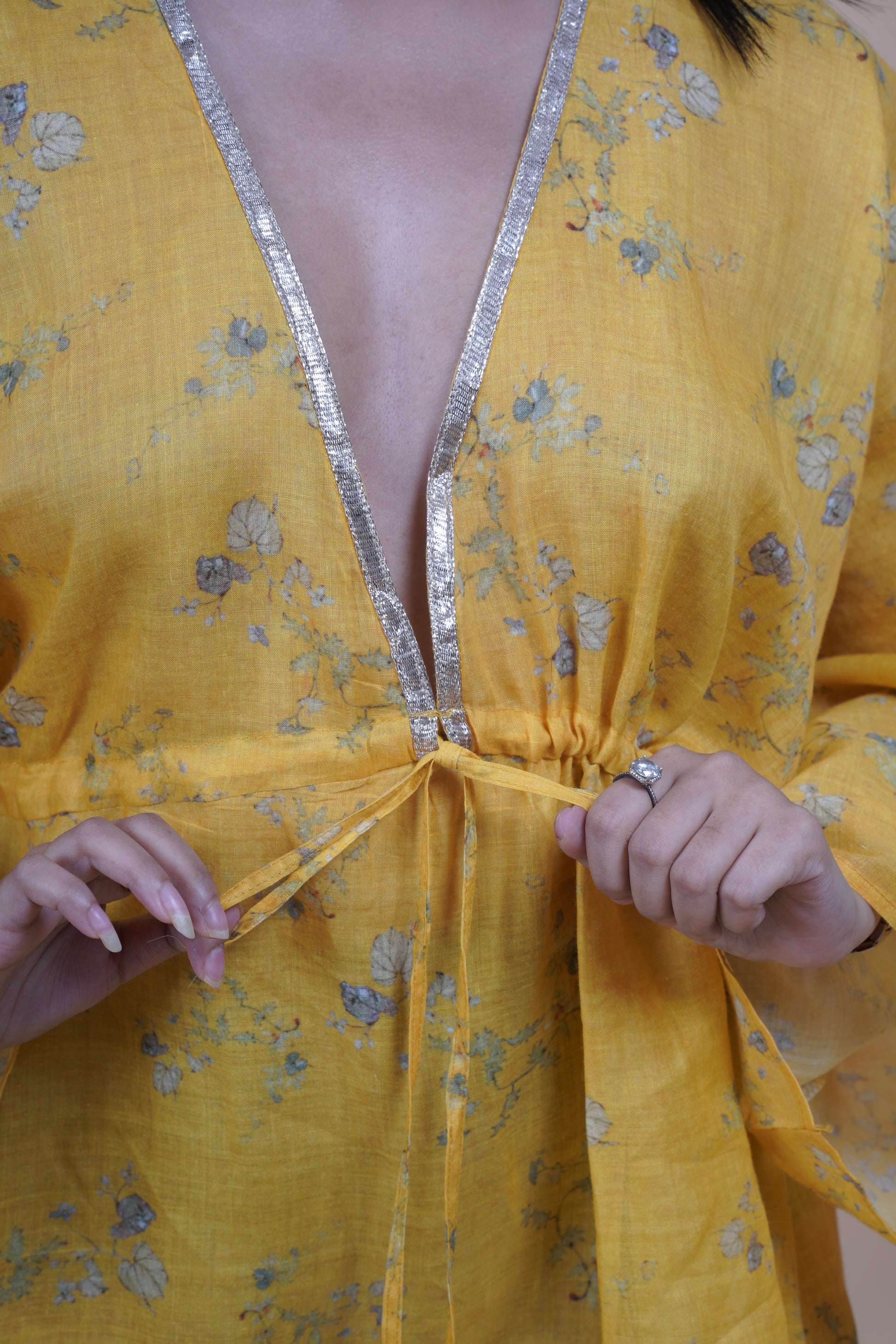 Beachwear Marigold Yellow Short Kaftan