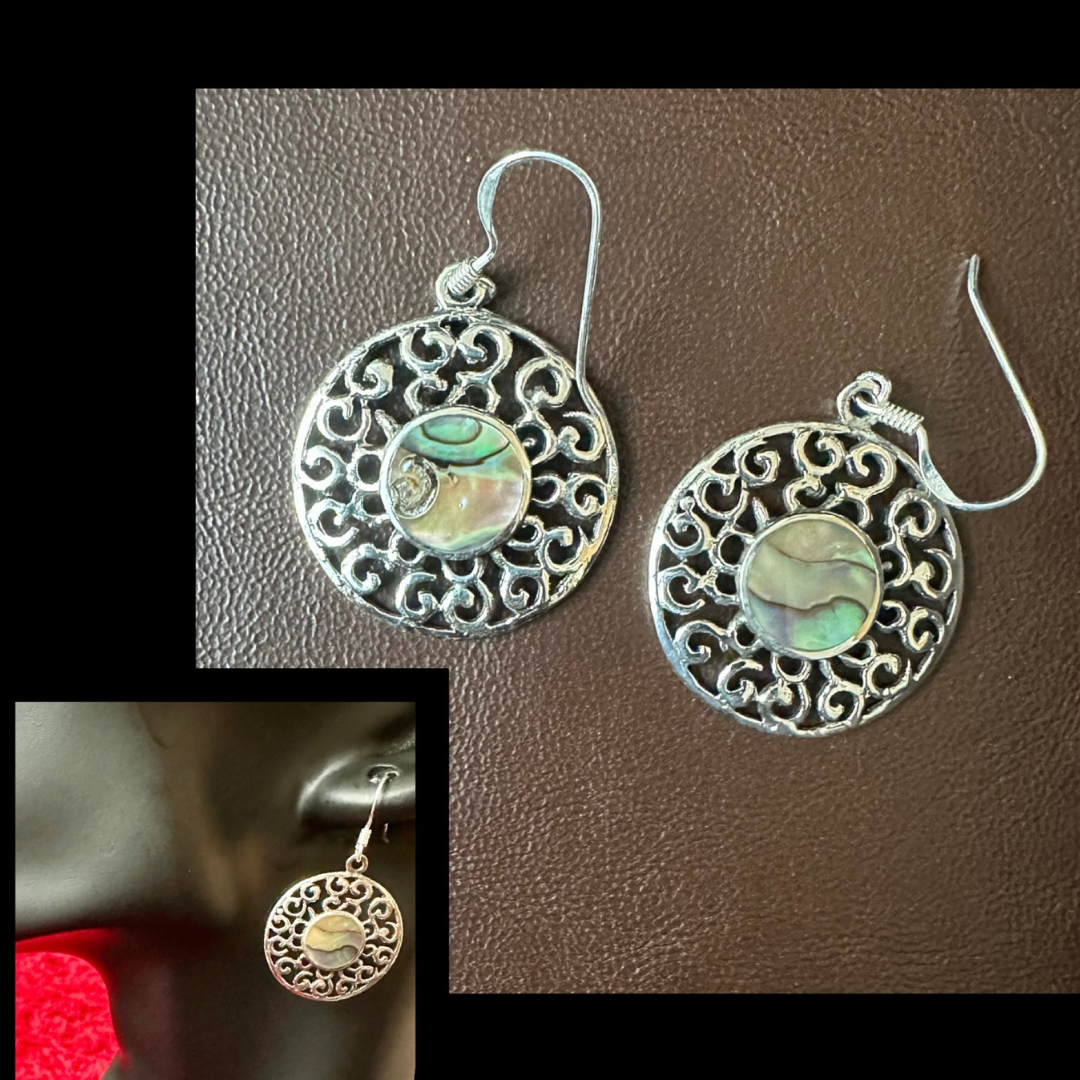 Circular Pearl Drop with Filigree Work