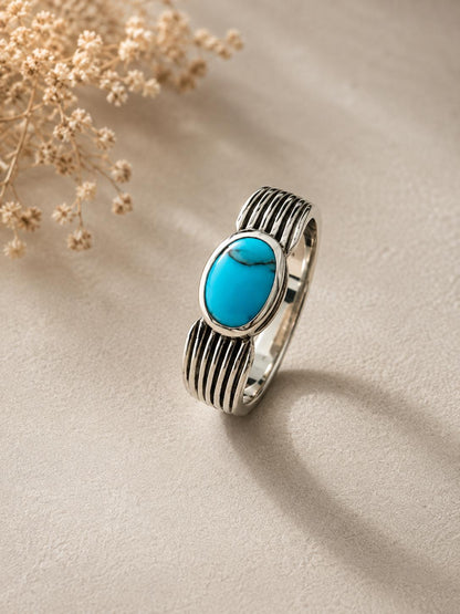 Stained turquoise Ring