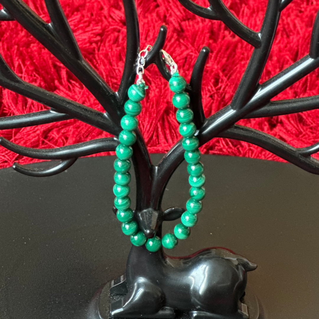 Malachite Bead Bracelet