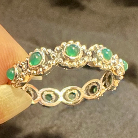 Emerald Blossom Ring