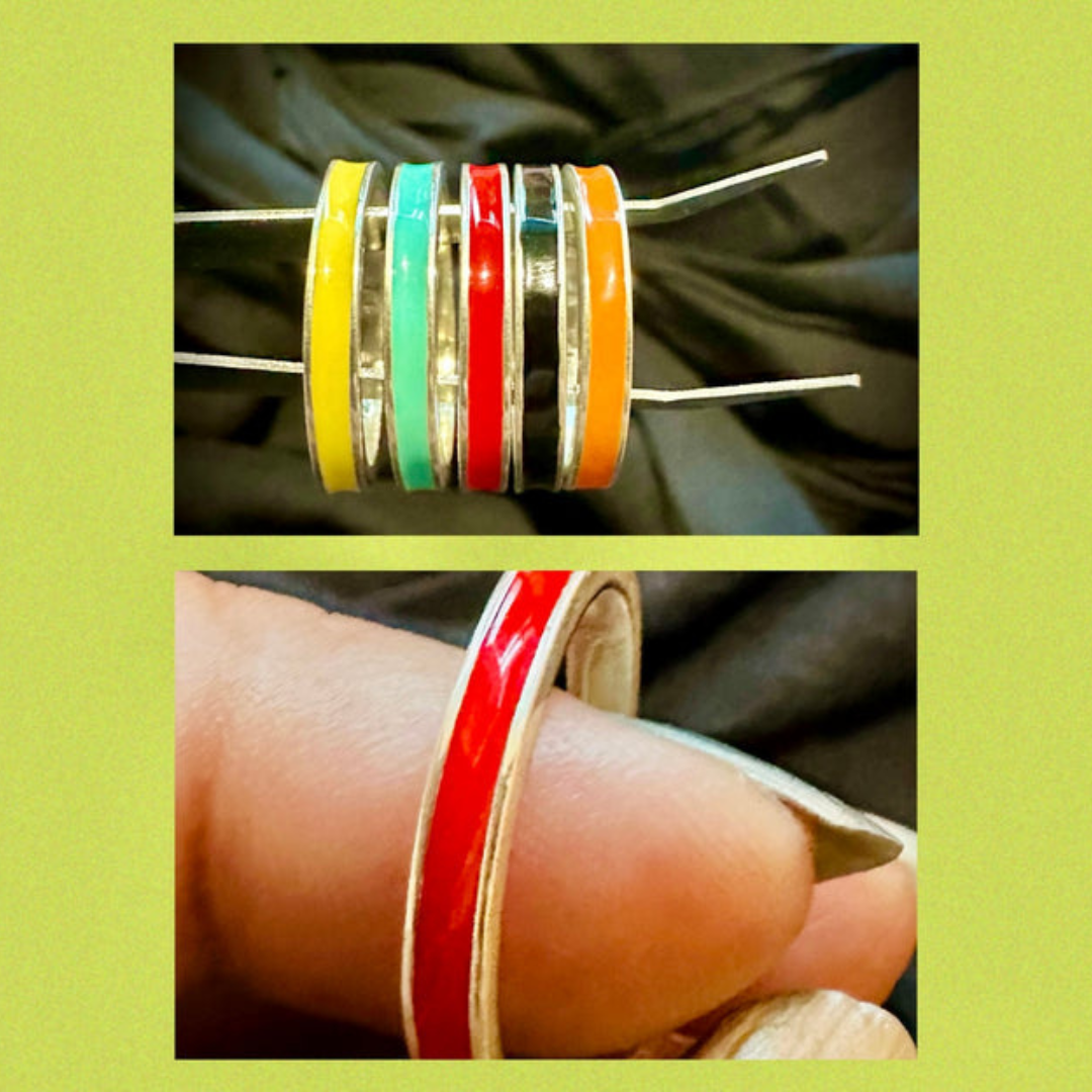 Enamel Band Red Ring