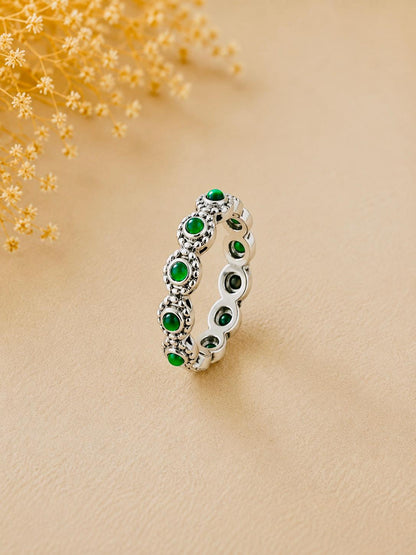 Emerald Blossom Ring